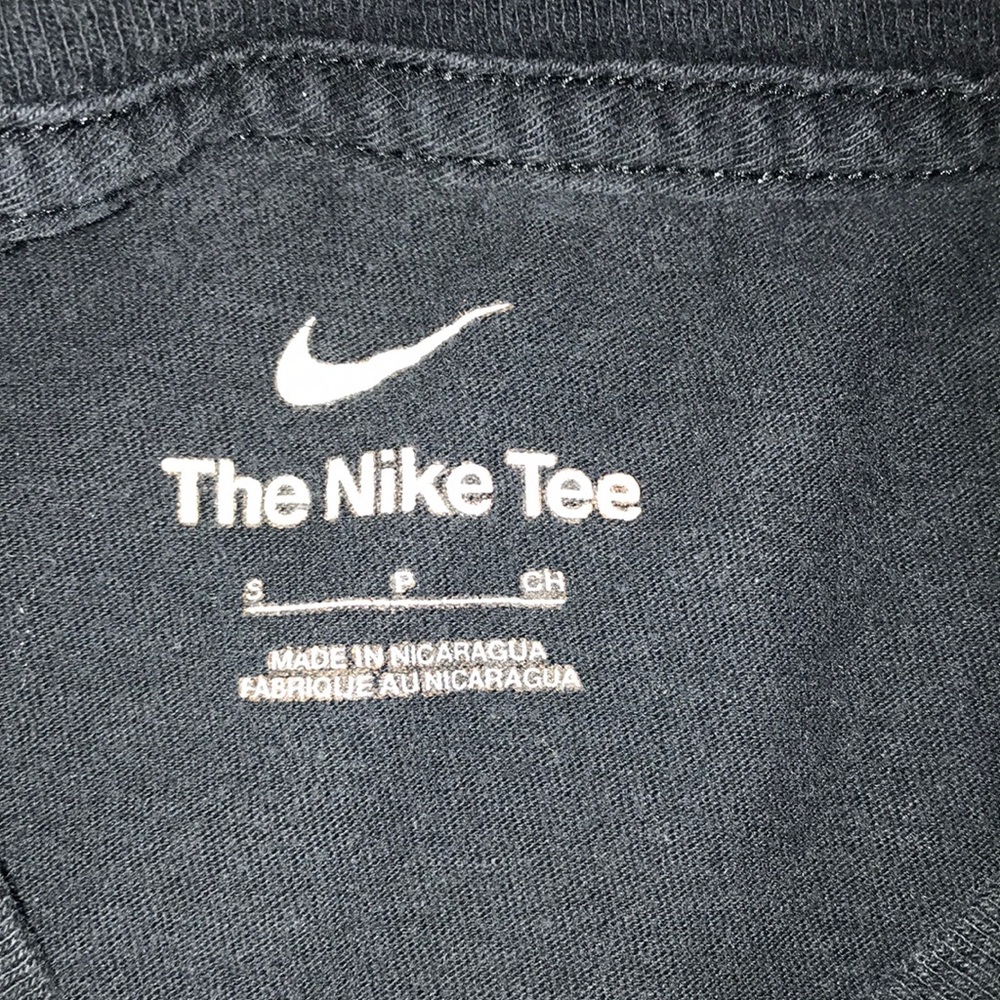 Nike Black Kids Tee with Red Sneaker & Green Flower Graphic - Picture 2 of 4